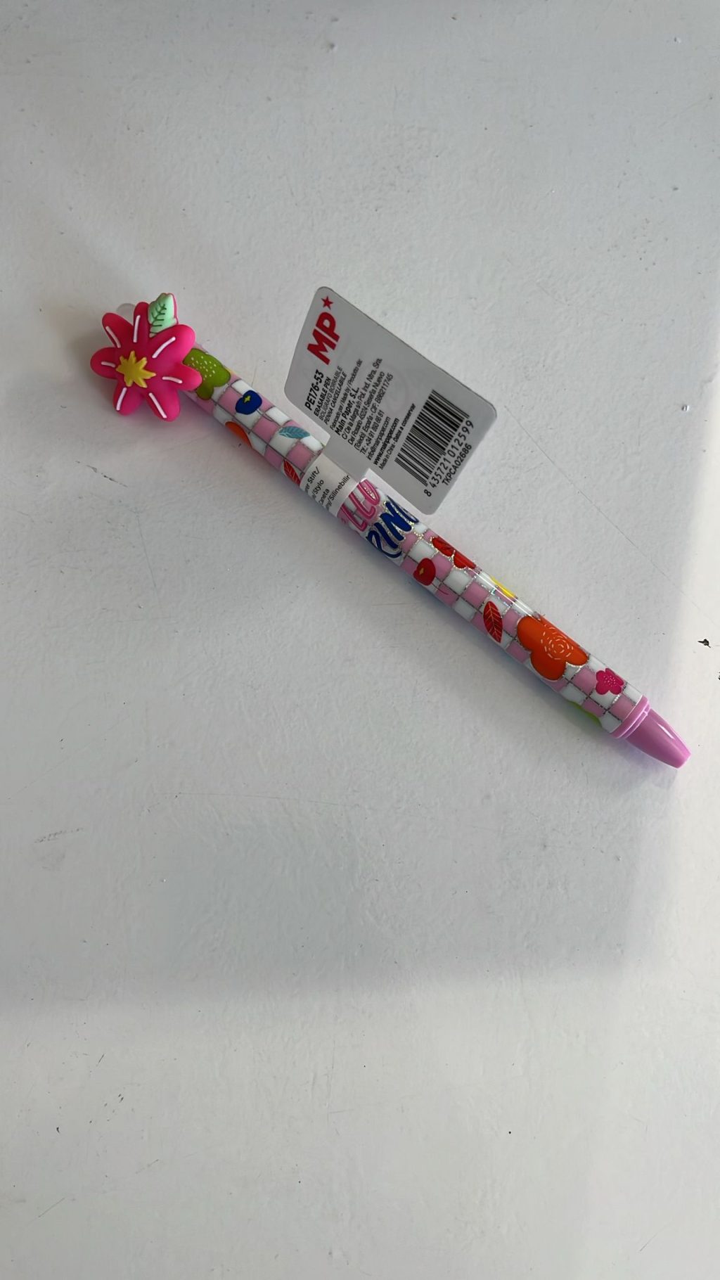 Caneta com Flor Decorativa